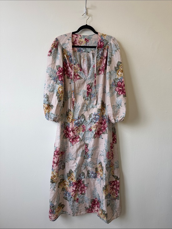 Zimmermann Dresses & Skirts - Zimmerman 100% linen Kali hibiscus tie dress
